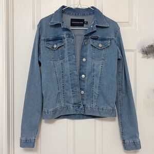 Calvin Klein Jeans Denim Jacket Size XS Light Blue Casual Everyday Wear